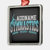 体操ADD NAME体操チームバックベンドキックオーバー メタルオーナメント (左)