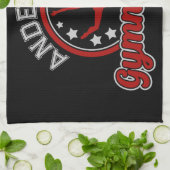 体操ADD NAME Gymnast Vaultフロアアスリート キッチンタオル (折り畳み)