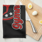 体操ADD NAME Gymnast Vaultフロアアスリート キッチンタオル (四つ折り)