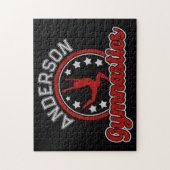 体操ADD NAME Gymnast Vaultフロアアスリート ジグソーパズル (縦)