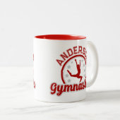 体操ADD NAME Gymnast Vaultフロアアスリート ツートーンマグカップ (正面右)