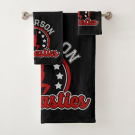 体操ADD NAME Gymnast Vaultフロアアスリート バスタオルセット