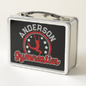 体操ADD NAME Gymnast Vaultフロアアスリート メタルランチボックス (裏面)