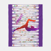 体操GYMNASTフリースブランケット。 フリースブランケット (正面)