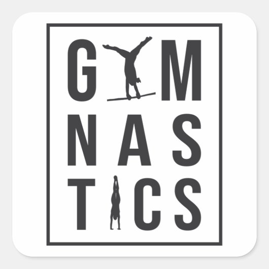体操Gymnast UnvenバーホッパーAcrobatマット スクエアシール (正面)