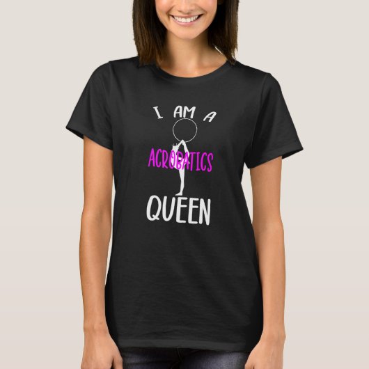 体操Iはアクロバティック女王の体操選手 Tシャツ (正面)