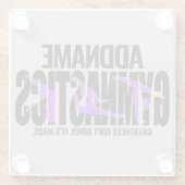 体操NAMEアクロバティックチームハンドスプリングギムナスト ガラスコースター (裏面)