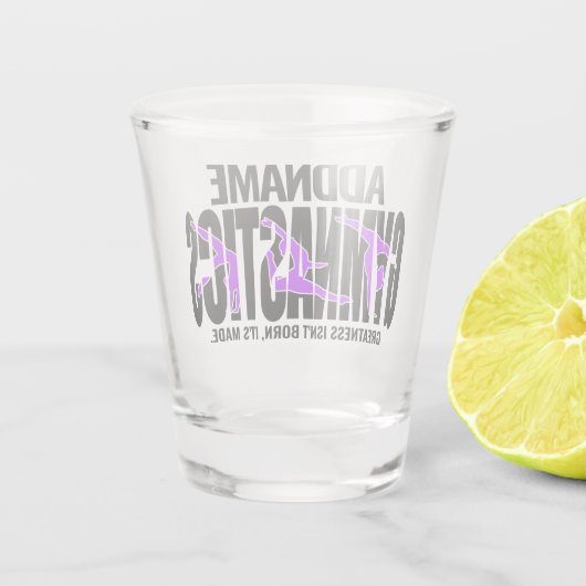 体操NAMEアクロバティックチームハンドスプリングギムナスト ショットグラス (裏面)