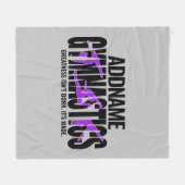 体操NAMEアクロバティックチームハンドスプリングギムナスト フリースブランケット (正面(横))