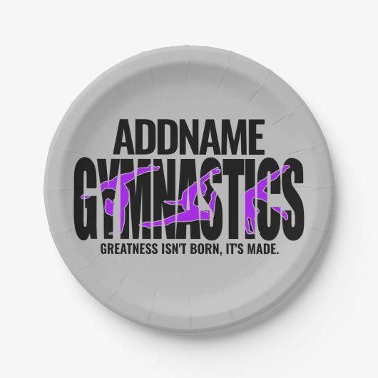 体操NAMEアクロバティックチームハンドスプリングギムナスト ペーパープレート (正面)