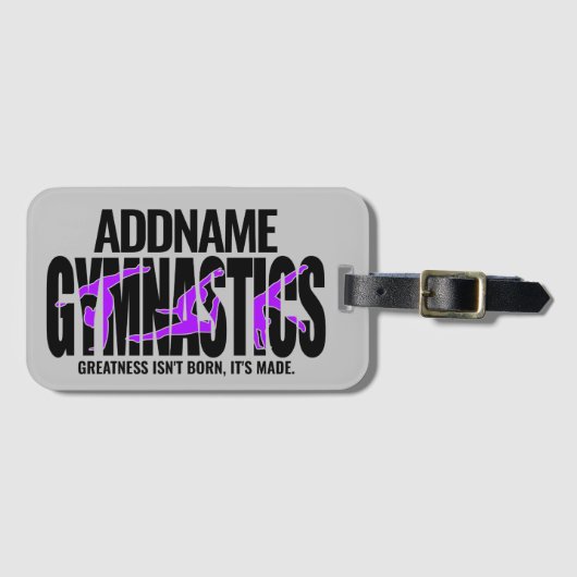 体操NAMEアクロバティックチームハンドスプリングギムナスト ラゲッジタグ (正面横)