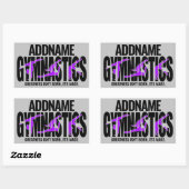 体操NAMEアクロバティックチームハンドスプリングギムナスト 長方形シール (シート)