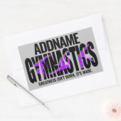 体操NAMEアクロバティックチームハンドスプリングギムナスト 長方形シール (封筒)