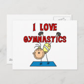 体操Tシャツとギフトが大好き ポストカード (正面/裏面)