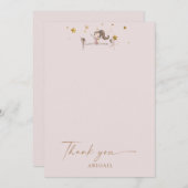 体操Tumble & Twirl誕生日パーティーありがとう 招待状 (正面/裏面)