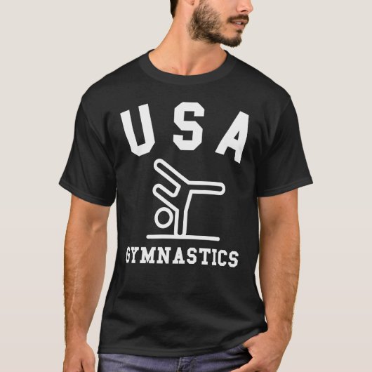 体操USAアスリートパッションホビースポーツチーム Tシャツ (正面)