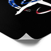 体操USA旗体操選手スポーツ愛好家 ポスター (角)