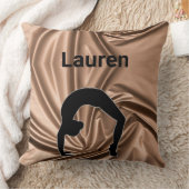 体操Xcelブロンズの女の子のパーソナライズ年/名前 クッション (ブランケット)