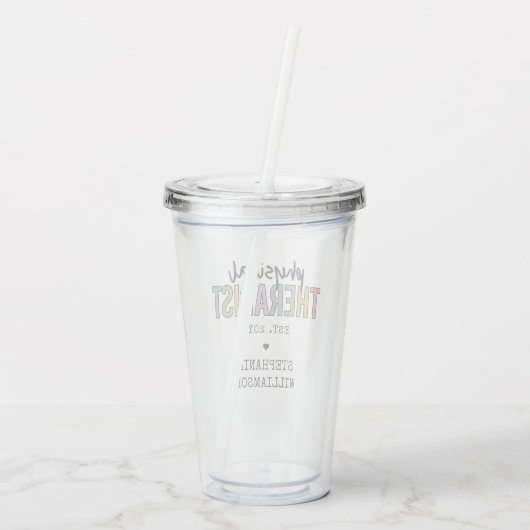 体格カスタムセラピストPT卒業ギフト アクリルタンブラー (裏面)