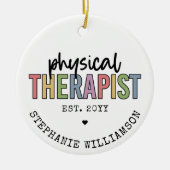 体格カスタムセラピストPT卒業ギフト セラミックオーナメント (正面)