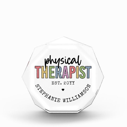 体格カスタムセラピストPT卒業ギフト フォトブロック (正面)