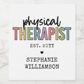 体格カスタムセラピストPT卒業ギフト ワインラベル (シングルラベル)