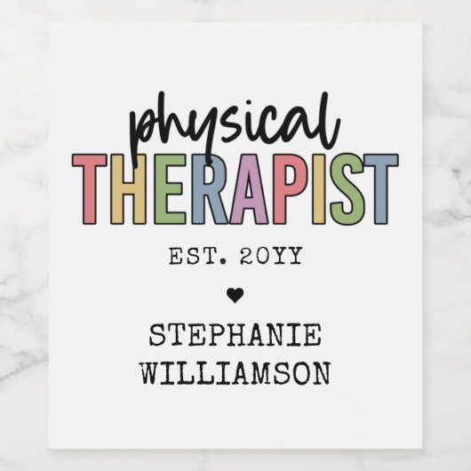 体格カスタムセラピストPT卒業ギフト ワインラベル (シングルラベル)