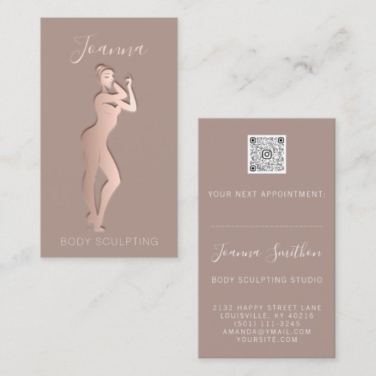 体気にの整形QRコードロゴのスキン 名刺 (正面/裏面)