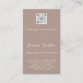 体気にの整形QRコードロゴのスキン 名刺 (裏面)