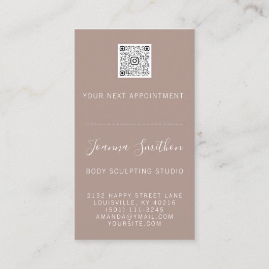 体気にの整形QRコードロゴのスキン 名刺 (裏面)
