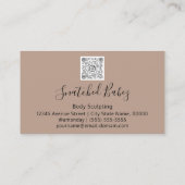 体気にスカルプトQRCODEバラグリッターブラウン 名刺 (裏面)