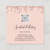 体気にスカルプトQRCODEバラ金ゴールドドライバ スクエア名刺 (裏面)