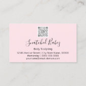 体気にスカルプトQRCODEブラックシルバーグレー 名刺 (裏面)