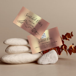 体気にスカルプトQRCODEブラックバラモダン 名刺