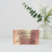 体気にスカルプトQRCODEブラックバラモダン 名刺 (スタンド正面)