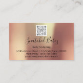 体気にスカルプトQRCODEブラックバラ銅 名刺 (裏面)