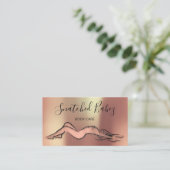 体気にスカルプトQRCODEブラックバラ銅 名刺 (スタンド正面)