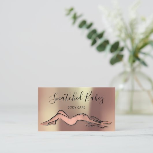 体気にスカルプトQRCODEブラックバラ銅 名刺 (スタンド正面)