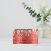 体気にスカルプトQRCodeロゴレッド 名刺 (スタンド正面)