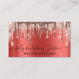 体気にスカルプトQRCodeロゴレッド 名刺