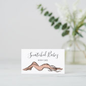 体気にスカルプトQRCODE白黒バラ 名刺 (スタンド正面)