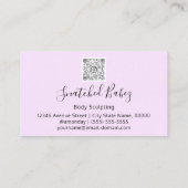 体気にスカルプトQRCODE白黒薄紫 名刺 (裏面)