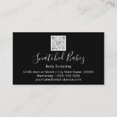 体気にスカルプトQRCODE金ゴールド白黒 名刺 (裏面)