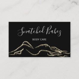 体気にスカルプトQRCODE金ゴールド白黒 名刺