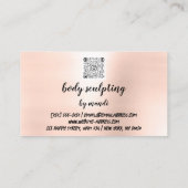 体気にスク気にプカスタムQRコードバラ 名刺 (裏面)