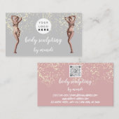 体気にファッションロゴバラQRCode Bikini Spark 名刺 (正面/裏面)