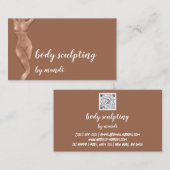 体気にマッサージのロゴバラ金ゴールドQR 名刺 (正面/裏面)