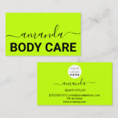 体気にメークアップロゴMinimalism Green 名刺 (正面/裏面)