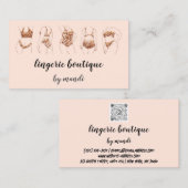 体気にロゴQRコードビキニ下着ショップ 名刺 (正面/裏面)