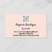 体気にロゴQRコードビキニ下着ショップ 名刺 (裏面)